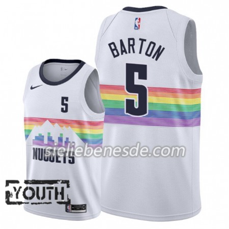 Kinder NBA Denver Nuggets Trikot Will Barton 5 2018-19 Nike City Edition Weiß Swingman